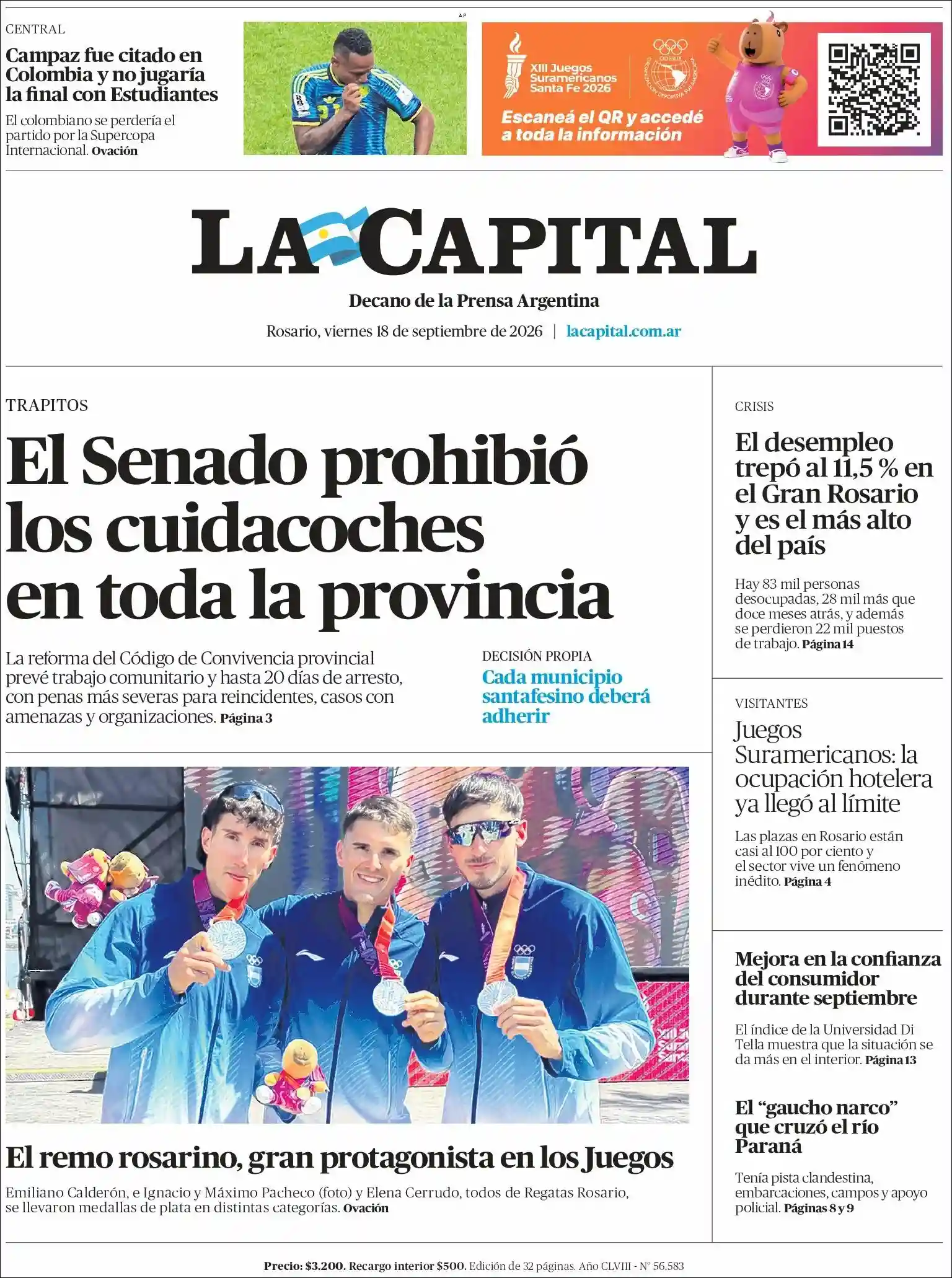 Estudios Max | AGENCIA DE GUARDIA - Tapa del diario La Capital Rosario