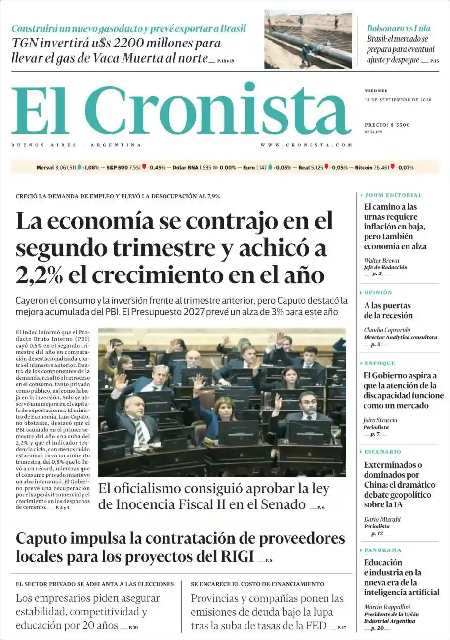 Estudios Max | AGENCIA DE GUARDIA - Tapa del diario Cronista