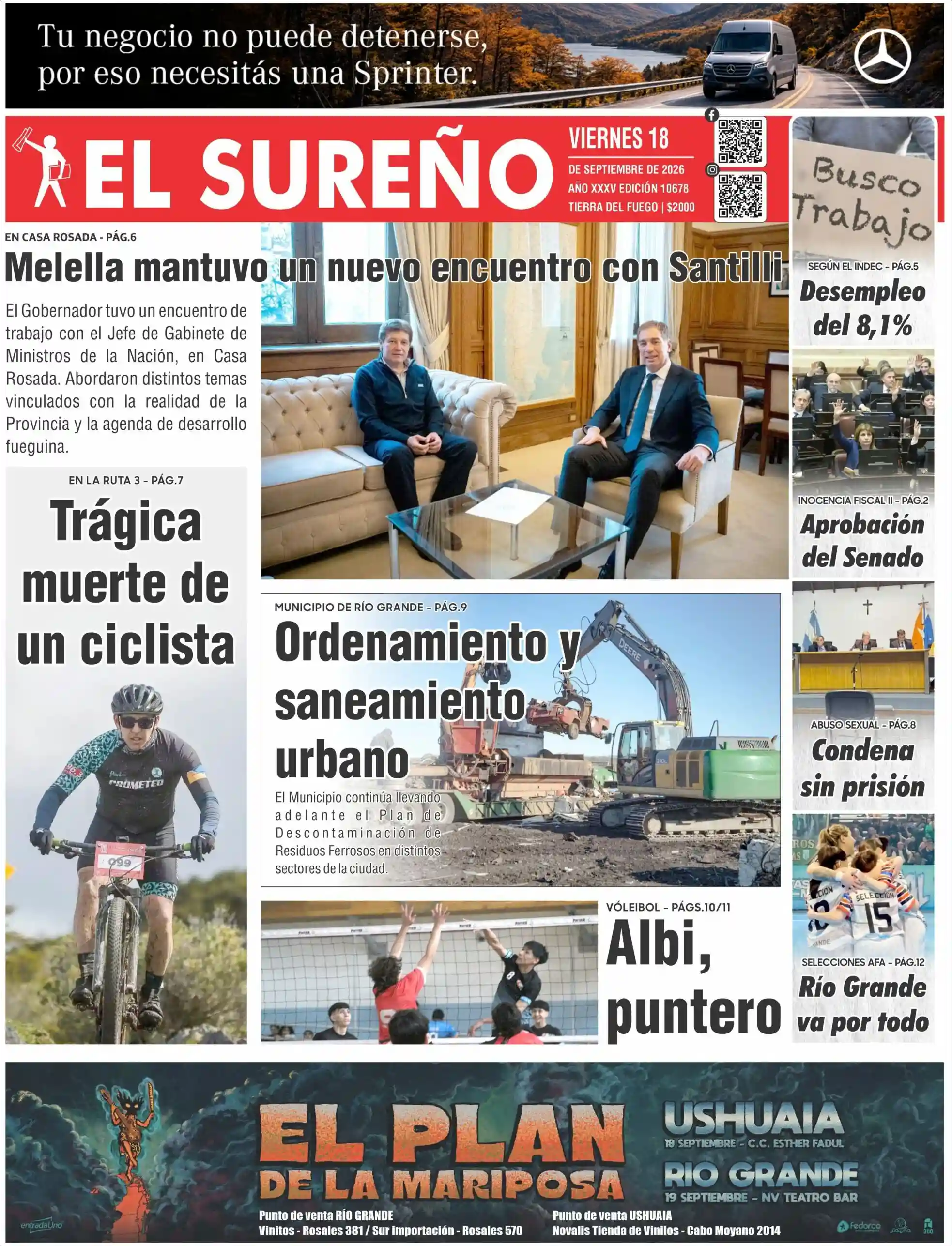 Estudios Max | AGENCIA DE GUARDIA - Tapa del diario El Sureño