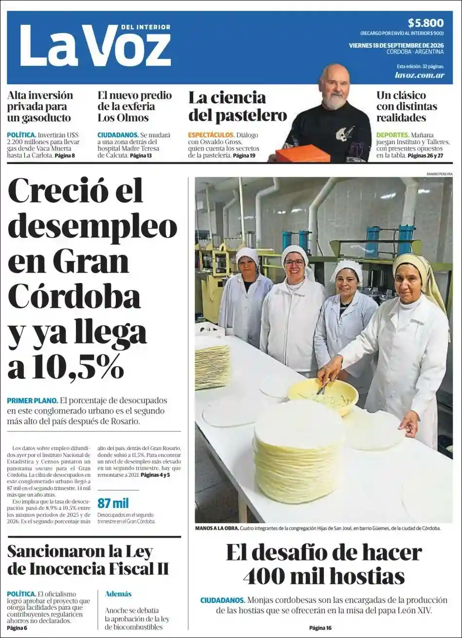 Estudios Max | AGENCIA DE GUARDIA - Tapa del diario La Voz