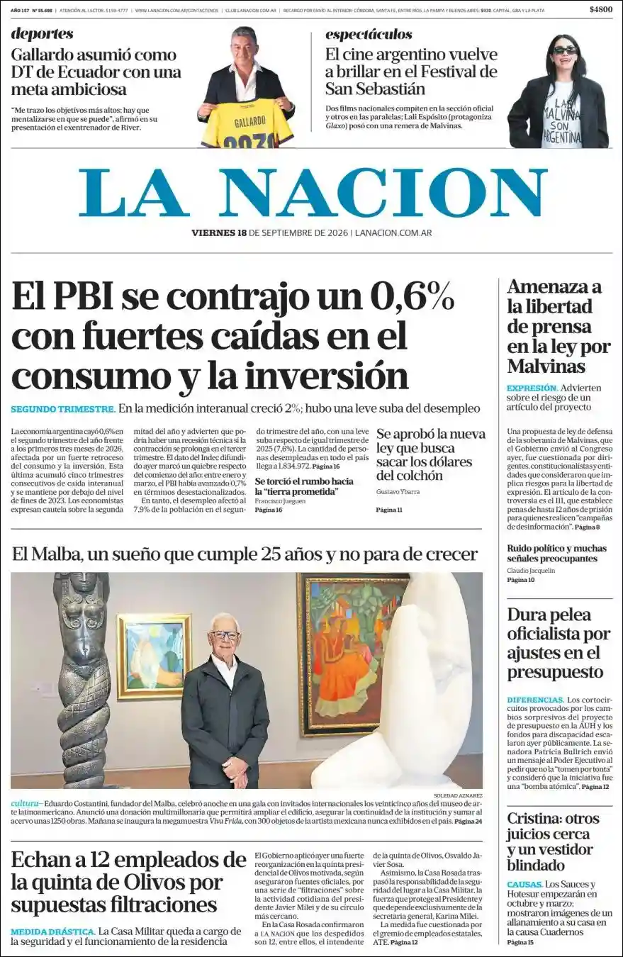Estudios Max | AGENCIA DE GUARDIA - Tapa del diario Nacion