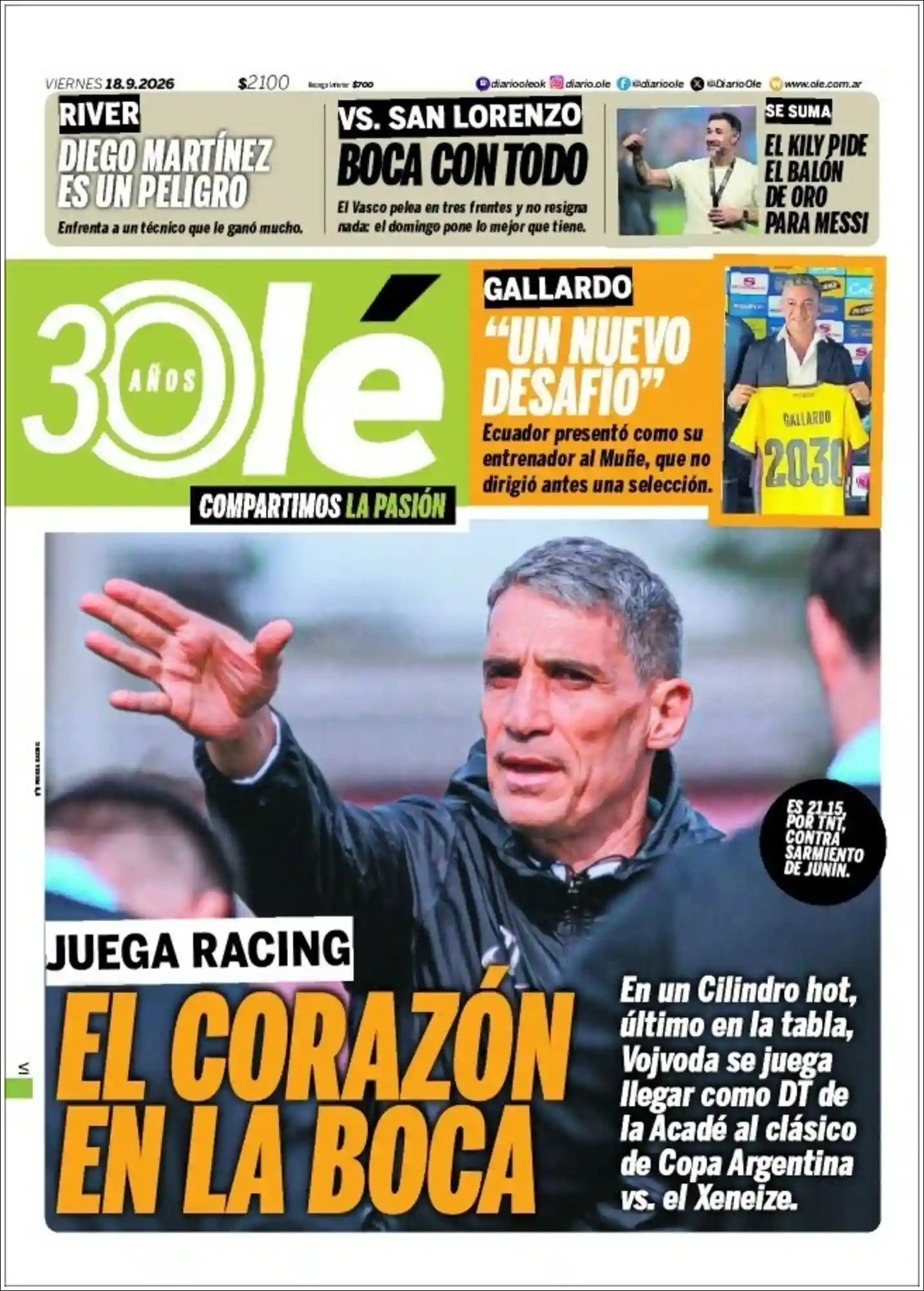 Estudios Max | AGENCIA DE GUARDIA - Tapa del diario Ole